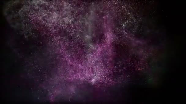 천천히 움직이는 빛나는 입자와 미래의 비디오 애니메이션 4096X2304 — 비디오