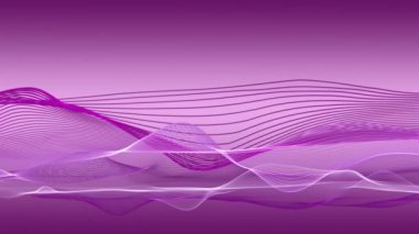 Parçacık dalga nesnesiyle romantik video animasyonu, 4096x2304 döngü 4K