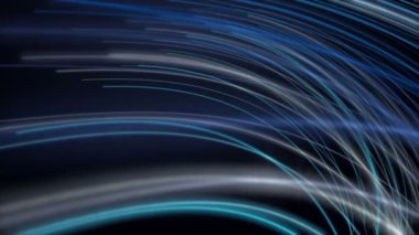 Yavaş çekimde çizgili dalga nesnesi ile gelecek video animasyonu, 4096x2304 döngü 4K