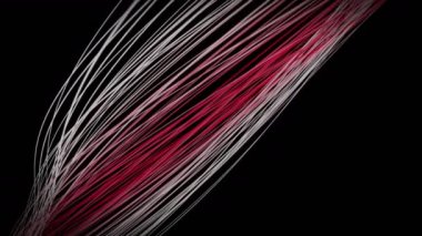 Yavaş çekimde çizgili dalga nesnesi ile gelecek video animasyonu, 4096x2304 döngü 4K