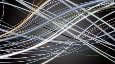 Yavaş çekimde çizgili dalga nesnesi ile fantastik video animasyonu, 4096x2304 döngü 4K