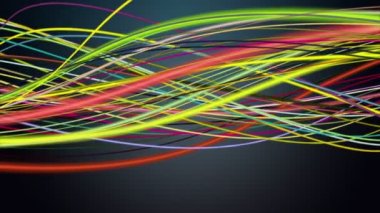 Yavaş çekimde çizgili dalga nesnesi ile fantastik video animasyonu, 4096x2304 döngü 4K