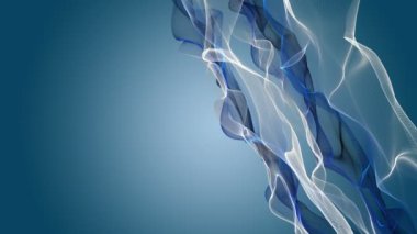 Parçacık dalga nesnesi ile fantastik video animasyonu yavaş çekim ve metin için boşluk, 4096x2304 döngü 4K