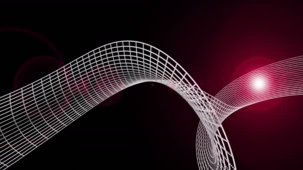 Futuristische Video Animatie Met Particle Stripe Object Licht Slow Motion — Stockvideo