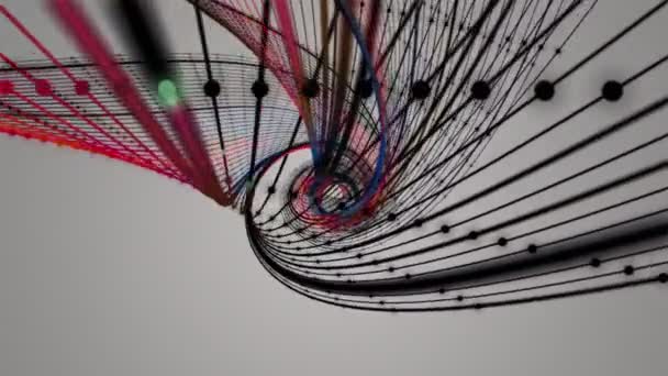 带条纹慢动作物体的未来主义视频动画 4096X2304环路4K — 图库视频影像
