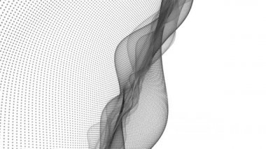 Parçacık dalga nesnesiyle yapılan sihirli video animasyonu, 4096x2304 döngüsü 4K