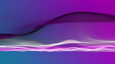 Parçacık dalga nesnesiyle romantik video animasyonu, 4096x2304 döngü 4K