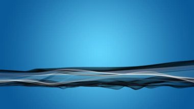 Parçacık dalga nesnesi ile fantastik video animasyonu yavaş çekim ve metin için boşluk, 4096x2304 döngü 4K