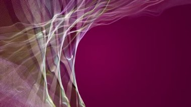 Parçacık dalga nesnesi ile fantastik video animasyonu yavaş çekim ve metin için boşluk, 4096x2304 döngü 4K