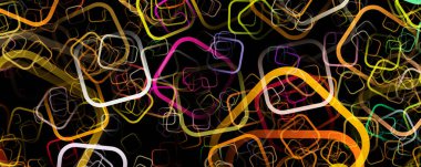 Fantastik soyut kare panorama arkaplan tasarımı çizimi