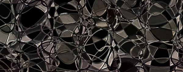 Чудовий Абстрактний Ілюстрований Скляний Візерунок Панорамний Дизайн Стокове Зображення