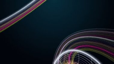 Yavaş çekimde çizgili dalga nesnesi ile fantastik video animasyonu, 4096x2304 döngü 4K