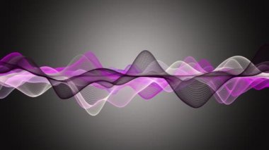 Parçacık dalga nesnesiyle romantik video animasyonu, 4096x2304 döngü 4K