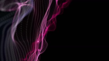 Parçacık dalga nesnesi ile romantik video animasyonu metin için yavaş çekim ve boşluk, 4096x2304 döngü 4K