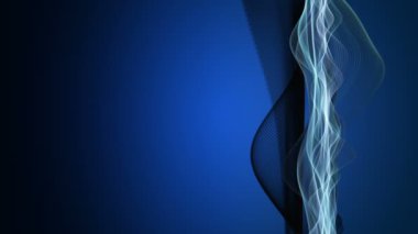 Parçacık dalga nesnesi ile fantastik video animasyonu yavaş çekim ve metin için boşluk, 4096x2304 döngü 4K