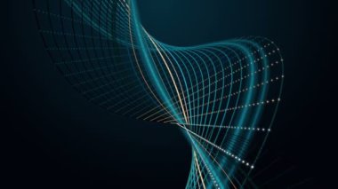 Ağır çekimde çizgili nesne ile gelecek video animasyonu, 4096x2304 döngü 4K