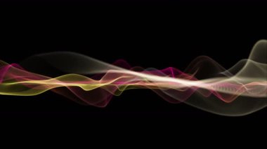 Parçacık dalga nesnesiyle gelecek video animasyonu yavaş çekimde, 4096x2304 döngü 4K