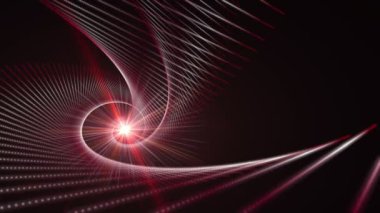 Parçacık çizgili nesne ile güçlü video animasyonu ve yavaş çekimde ışık, 4096x2304 döngü 4K