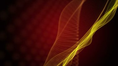 Parçacık dalga nesnesiyle gelecek video animasyonu yavaş çekimde, 4096x2304 döngü 4K