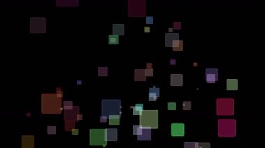 Parlayan kare nesnelerle gelecek video animasyonu, 4096x2304 döngü 4K