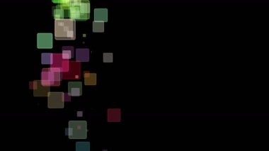 Parlayan kare nesnelerle gelecek video animasyonu, 4096x2304 döngü 4K