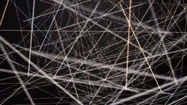 Yavaş çekimde çizgili nesnelerle fantastik video animasyonu, 4096x2304 döngü 4K