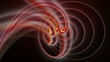 Yavaş çekimde çizgili dalga nesnesi ile gelecek video animasyonu, 4096x2304 döngü 4K