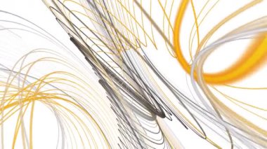 Yavaş çekimde çizgili dalga nesnesi ile fantastik video animasyonu, 4096x2304 döngü 4K