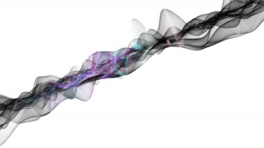 Parçacık dalgası nesnesinin ağır çekimde fantastik video animasyonu, 4096x2304 döngü 4K