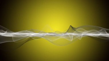 Parçacık dalgası nesnesinin ağır çekimde fantastik video animasyonu, 4096x2304 döngü 4K