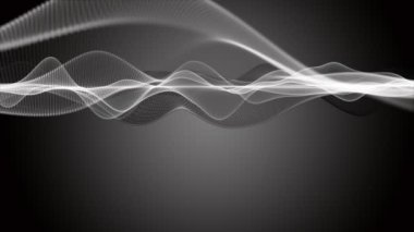 Parçacık dalga nesnesiyle yapılan sihirli video animasyonu, 4096x2304 döngüsü 4K