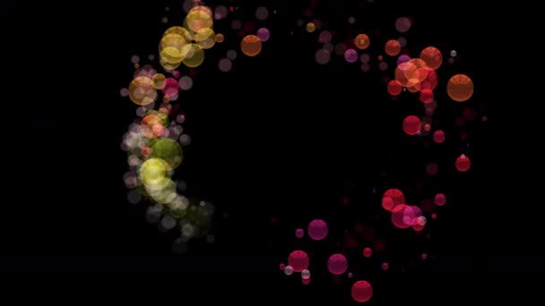 Фантастична Відео Анімація Світяться Бульбашковими Єктами Русі 4096X2304 Петля — стокове відео