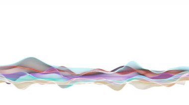 Parçacık dalga nesnesi ile fantastik video animasyonu yavaş çekim ve metin için boşluk, 4096x2304 döngü 4K