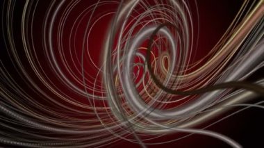 Yavaş çekimde çizgili dalga nesnesi ile gelecek video animasyonu, 4096x2304 döngü 4K