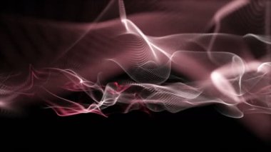 Ağır çekimde parçacık dalga nesnesi ile güçlü video animasyonu, 4096x2304 döngü 4K