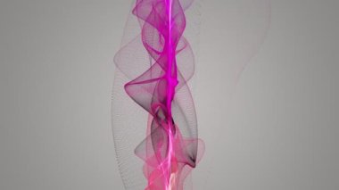 Parçacık dalga nesnesiyle romantik video animasyonu, 4096x2304 döngü 4K