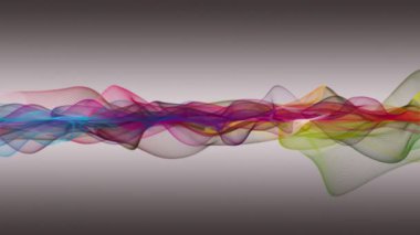 Parçacık dalgası nesnesinin ağır çekimde fantastik video animasyonu, 4096x2304 döngü 4K