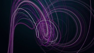 Yavaş çekimde çizgili dalga nesnesi ile gelecek video animasyonu, 4096x2304 döngü 4K