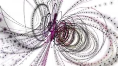 Parçacık şeritli nesne ile fantastik video animasyonu yavaş çekimde, 4096x2304 döngü 4K