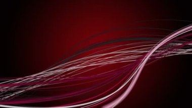 Ağır çekimde çizgili dalga nesnesi ile güçlü video animasyonu, 4096x2304 döngü 4K