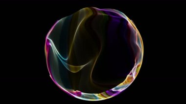 Parçacık dalga nesnesiyle gelecek video animasyonu yavaş çekimde, 4096x2304 döngü 4K