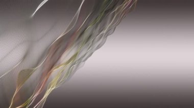 Parçacık dalga nesnesi ile fantastik video animasyonu yavaş çekim ve metin için boşluk, 4096x2304 döngü 4K