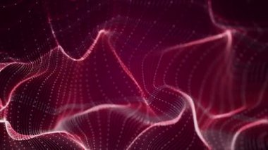 Parçacık dalga nesnesiyle romantik video animasyonu, 4096x2304 döngü 4K