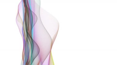 Parçacık dalga nesnesi ile fantastik video animasyonu yavaş çekim ve metin için boşluk, 4096x2304 döngü 4K