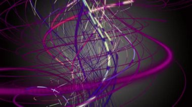 Yavaş çekimde çizgili dalga nesnesi ile fantastik video animasyonu, 4096x2304 döngü 4K