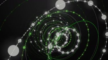 Renk değiştiren parçacık şeridi nesnesi ile gelecek video animasyonu, 4096x2304 döngü 4K