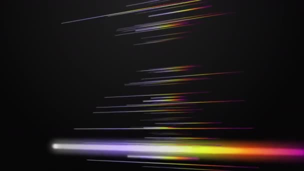 Футуристическая Видеоанимация Объектами Светящейся Полосы Замедленной Съемке 4096X2304 Петля — стоковое видео
