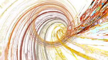 Yavaş çekimde çizgili dalga nesnesi ile fantastik video animasyonu, 4096x2304 döngü 4K