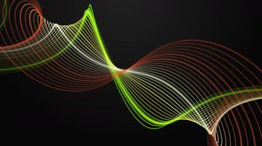 Yavaş çekimde çizgili dalga nesnesi ile gelecek video animasyonu, 4096x2304 döngü 4K