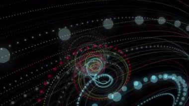 Yavaş çekimde çizgili dalga nesnesi ile gelecek video animasyonu, 4096x2304 döngü 4K